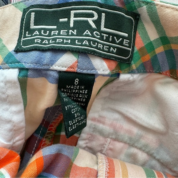 Ralph Lauren Red and Blue Flat Front Shorts - Picture 2 of 3